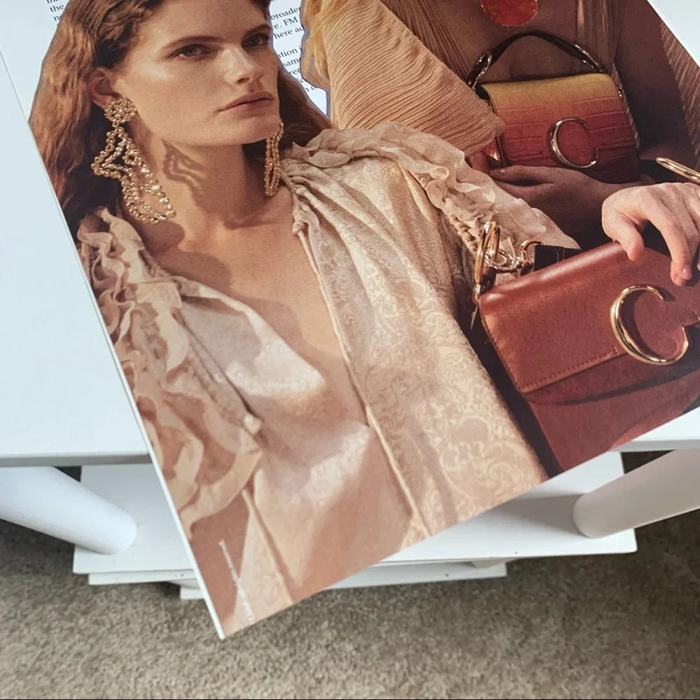 Editorial Fashion Collage Wall Art Neutral Chic Designer‎ Handbag Decor Chloe